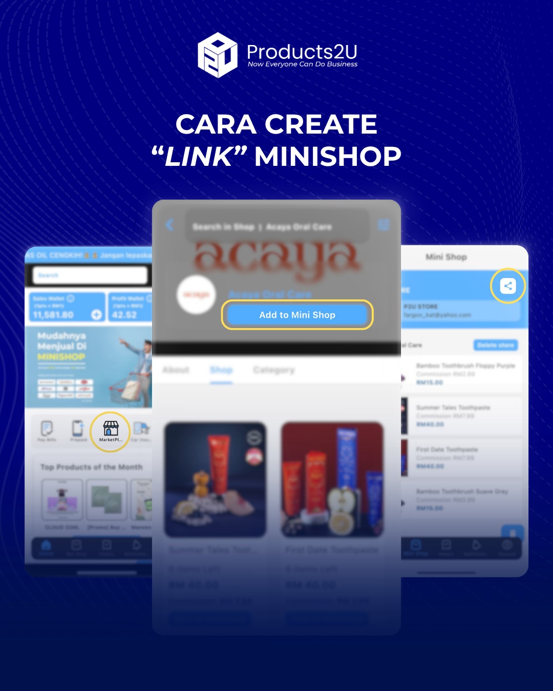 Selling Is So Easy With P2U Mini Shop